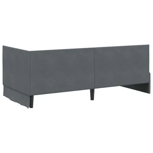 Kutni okvir kreveta Tamno siva 90 x 190 cm Baršun - Tamno siva 90 x 190 cm Cijena