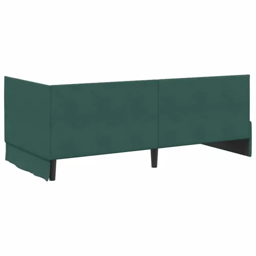 Kutni okvir kreveta Tamnozelena 90 x 190 cm Baršun - Tamnozelena 90 x 190 cm Cijena