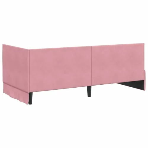 Kutni okvir kreveta Ružičasta 90 x 200 cm Baršun - Ružičasta 90 x 200 cm Cijena