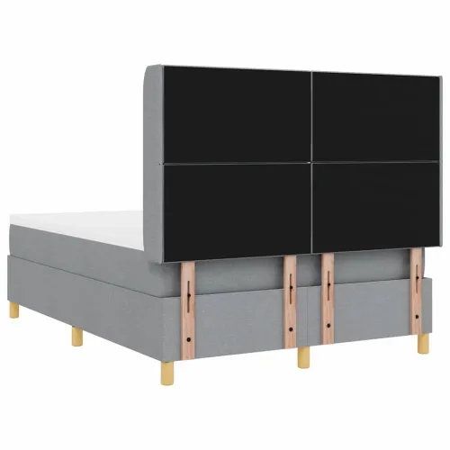 Box spring krevet Svijetlo siva 160 x 200 cm tkanina - Svjetlosiva 160 x 200 cm Dizajn s rombovima Cijena