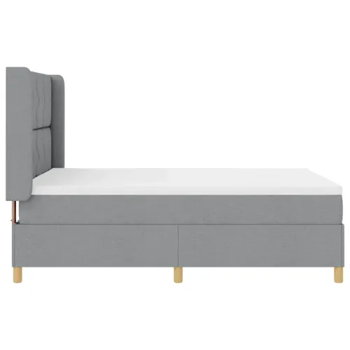 Box spring krevet Svijetlo siva 160 x 200 cm tkanina - Svjetlosiva 160 x 200 cm Dizajn s rombovima Cijena
