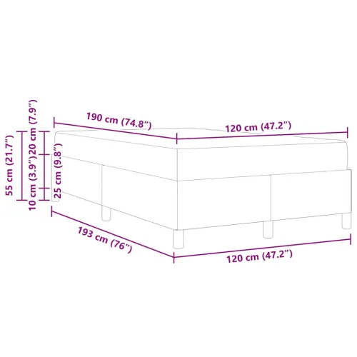 Box spring krevet Tamno smeđa 120 x 190 cm tkanina - Tamno smeđa 120 x 190 cm Cijena