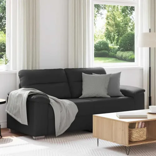 Dvosjed Kauč Crni 180x81x84 cm Implicitna koža - Crna 1 180 cm Cijena