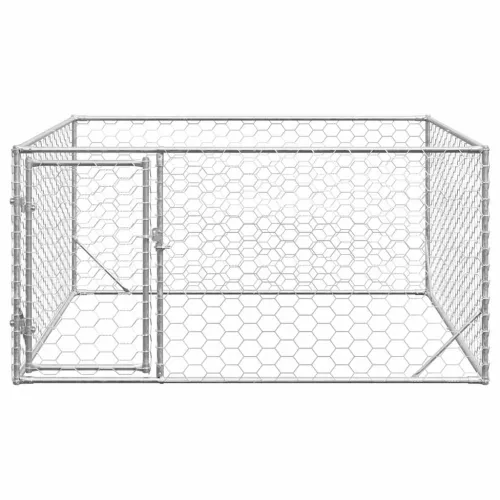 Vanjski pseći boks s vratima 2x2x1 m pocinčani čelik - 2 x 2 x 1 m Cijena