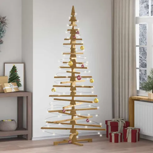 Drveno božićno drvce KOTKA Masivna borovina - 210 cm Smeđa završna obrada Cijena