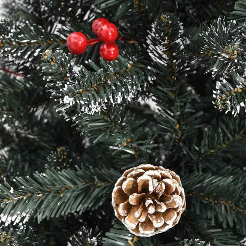 Umjetno božićno drvce Zelena 150 cm PVC, Plastika i Čelik - 150 cm s LED-ima i ružičastim kuglicama Cijena
