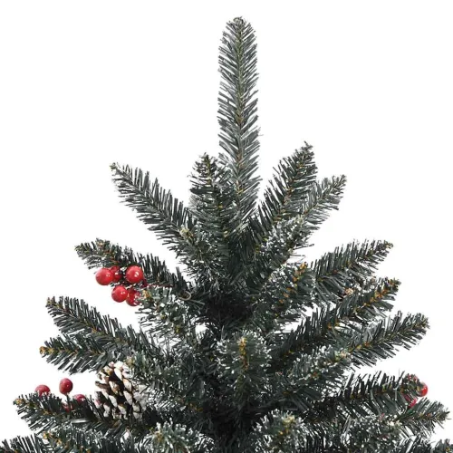 Umjetno božićno drvce Zelena 150 cm PVC, Plastika i Čelik - 150 cm s LED-ima i plavim kuglicama Cijena
