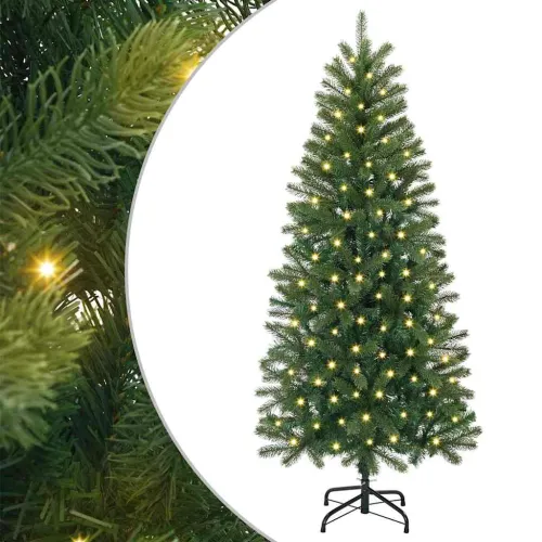 Umjetno božićno drvce Zelena 150 cm PE i PVC - 150 cm s LED svjetlima Cijena