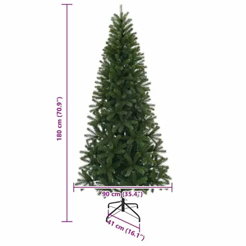 Umjetno božićno drvce Zelena 180 cm PE i PVC - 180 cm s LED svjetlima Cijena