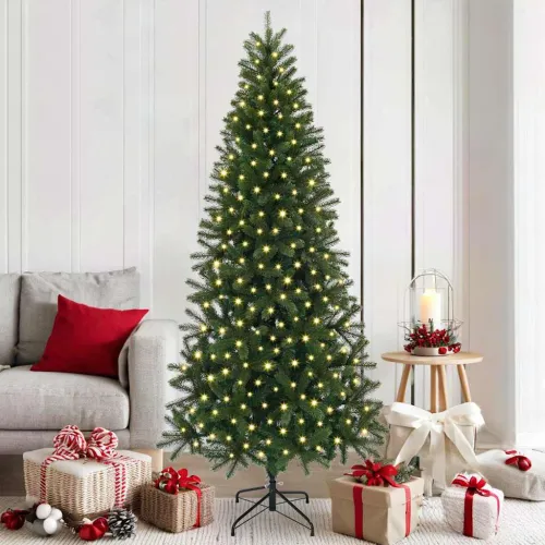 Umjetno božićno drvce Zelena 180 cm PE i PVC - 180 cm s LED svjetlima Cijena
