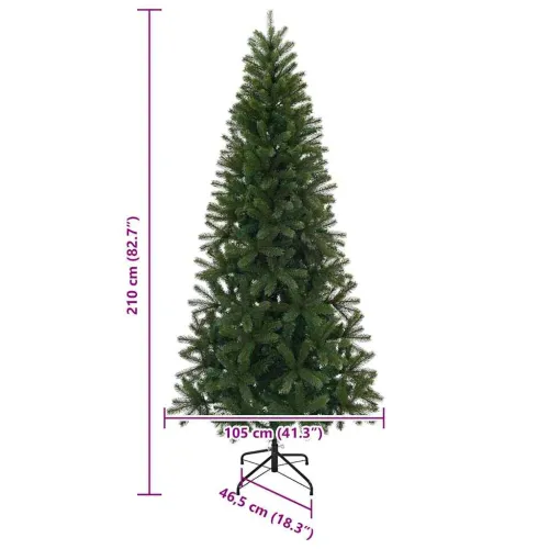 Umjetno božićno drvce Zelena 210 cm PE i PVC - 210 cm s LED svjetlima Cijena