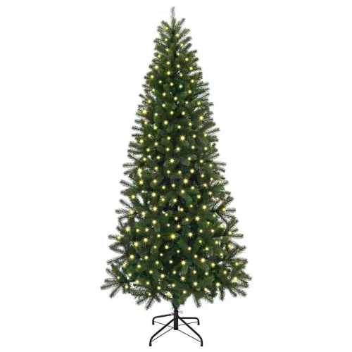 Umjetno božićno drvce Zelena 210 cm PE i PVC - 210 cm s LED svjetlima Cijena
