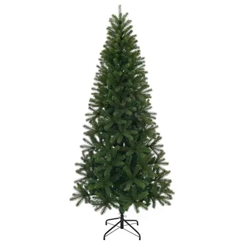 Umjetno božićno drvce Zelena 240 cm PE i PVC - 240 cm s LED-icama i bijelim kuglicama Cijena