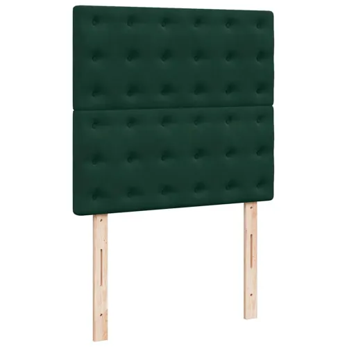 Okvir kreveta s madracima tamnozeleni 160x200cm baršunasti - Tamnozelena 160 x 200 cm gumbi Tamnozelena Cijena