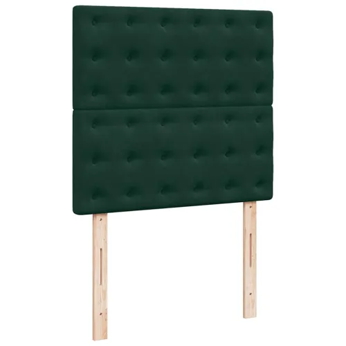 Okvir kreveta s madracima tamnozeleni 160x200cm baršunasti - Tamnozelena 160 x 200 cm gumbi Tamnozelena Cijena