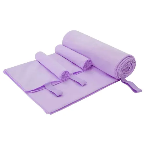 Set sportskih ručnika 3 kom. Ljubičasta 210 x 100 cm - Ljubičasta Cijena