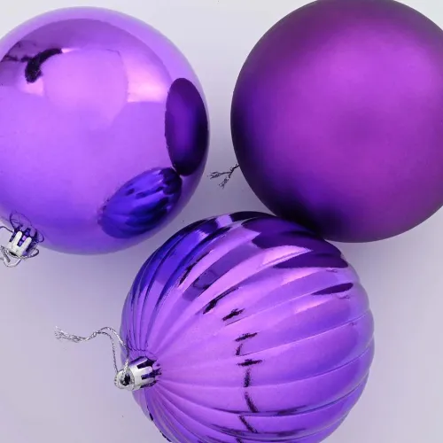 Set božićnih kuglica XL 9 kom. Lila Ø 15 cm Plastika - Lila Ø 15 cm Cijena