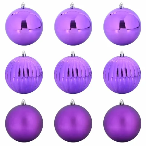 Set božićnih kuglica XL 9 kom. Lila Ø 15 cm Plastika - Lila Ø 15 cm Cijena