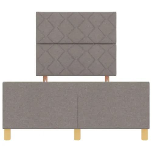 Okvir za krevet Sivo-smeđa 120 x 190 cm tkanina - Sivo-smeđa 120 x 190 cm Dizajn s rombovima Cijena