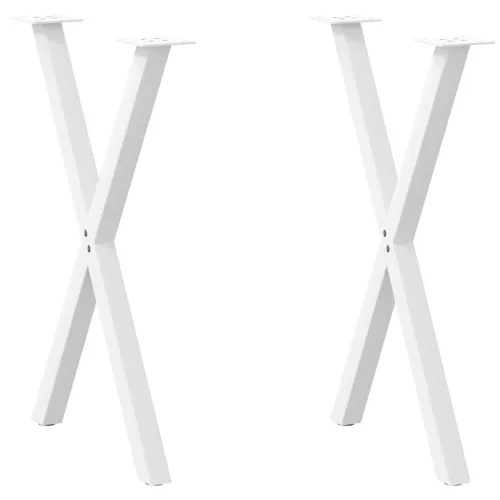 Noge za blagovaonski stol u obliku slova X, 2 kom, bijele, 50 x (72-73) cm, čelik - Bijela 50 x (72-73) cm (40 mm) 2 1 Cijena