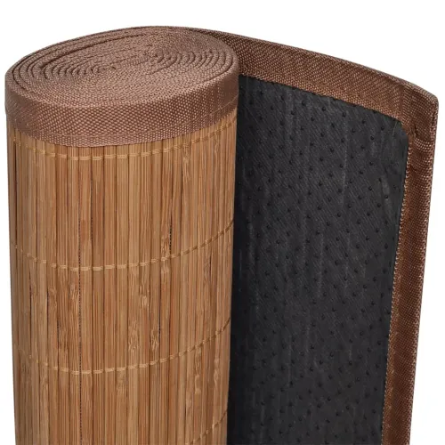 Pravokutni tepih od smeđeg bambusa 80 x 300 cm - Smeđa 80 x 300 cm Cijena