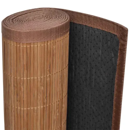 Pravokutni tepih od smeđeg bambusa 120 x 180 cm - Smeđa 120 x 180 cm Cijena