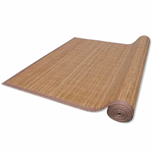 Pravokutni tepih od smeđeg bambusa 120 x 180 cm - Smeđa 120 x 180 cm Cijena