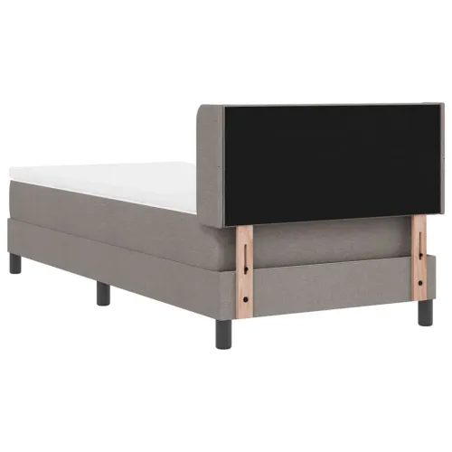 Box spring krevet Sivo-smeđa 190 x 90 cm tkanina - Sivo-smeđa 90 x 190 cm Dizajn s rombovima Cijena