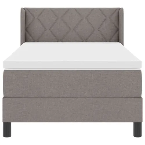 Box spring krevet Sivo-smeđa 190 x 90 cm tkanina - Sivo-smeđa 90 x 190 cm Dizajn s rombovima Cijena
