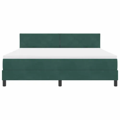 LED Box Spring Krevet Tamnozelena 180 x 200 cm Baršun - Tamnozelena 180 x 200 cm Dizajn dijamantskog bloka Cijena