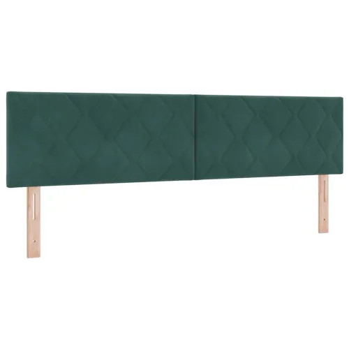 LED Box Spring Krevet Tamnozelena 180 x 200 cm Baršun - Tamnozelena 180 x 200 cm Dizajn dijamantskog bloka Cijena