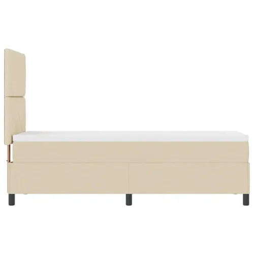 Box spring krevet s madracem Krema 80 x 200 cm tkanina - Krema 80 x 200 cm Dizajn dijamantnog bloka Cijena