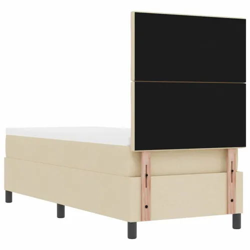 Box spring krevet s madracem Krema 80 x 200 cm tkanina - Krema 80 x 200 cm Dizajn dijamantnog bloka Cijena