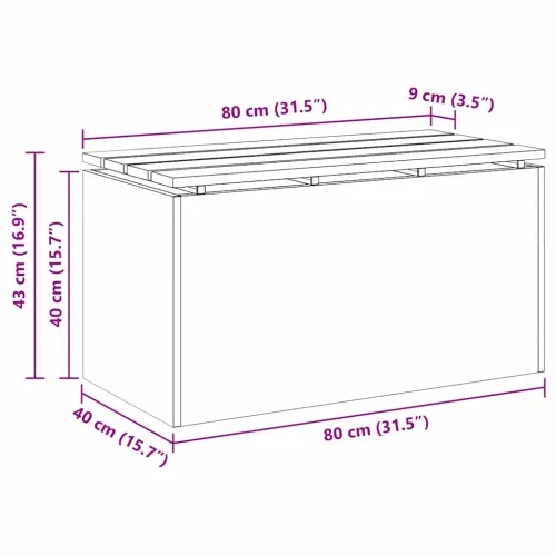 Vrtna klupa 2 -Seater 80 x 40 x 43 cm Otporni čelik Rđa - Otporni čelik 80 x 40 x 43 cm Cijena