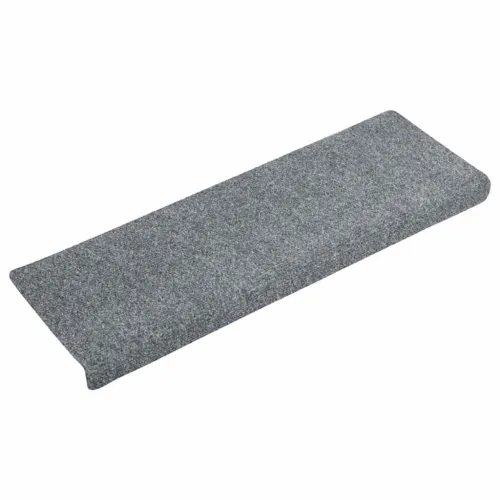 Prostirke za stepenice samoljepljive 15 kom 65x21x4 cm svijetlo sive pravokutne rubove - Svjetlosiva 15 Cijena