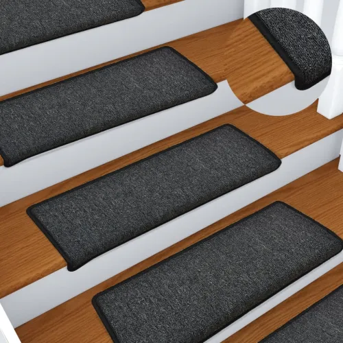 Prostirke za stepenice 15 kom 65x21x4 cm antracit pravokutni rub - Antracit 15 Cijena