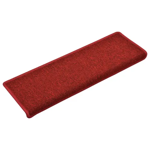 Prostirke za stepenice 15 kom 65x21x4 cm crvene pravokutni rub - Crvena 15 Cijena