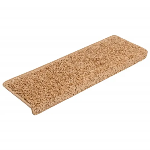 Prostirke za stepenice 15 kom 65x21x4 cm bež pravokutni rub - Bež 15 Cijena