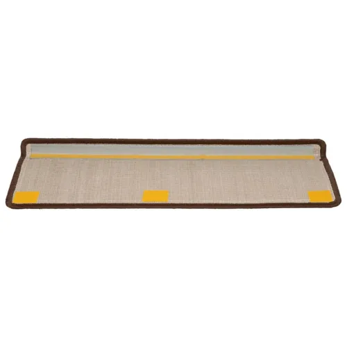 Prostirke za stepenice 15 kom 65x21x4 cm smeđe pravokutne rubove - Smeđa 15 Cijena
