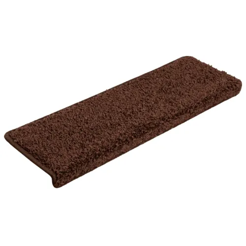 Prostirke za stepenice 15 kom 65x21x4 cm smeđe pravokutne rubove - Smeđa 15 Cijena