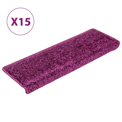 Prostirke za stepenice 15 kom 65x21x4 cm ljubičaste pravokutne rubove - Ljubičasta 15 Cijena