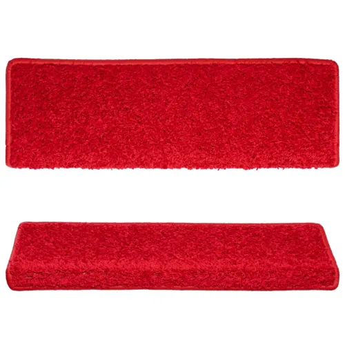Prostirke za stepenice 15 kom 65x21x4 cm crvene pravokutne rubove - Crvena 15 Cijena