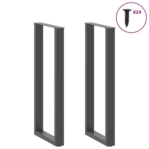 Noge za barski stol U-oblika 2 kom antracit 50 x (110-111) cm čelik - Antracit 50 x (110-111) cm 2 Cijena