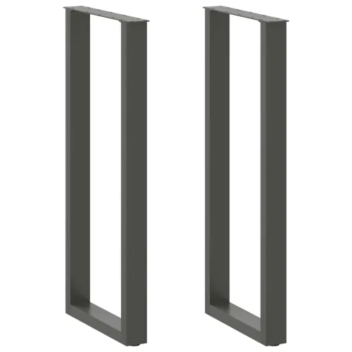 Noge za barski stol U-oblika 2 kom antracit 50 x (110-111) cm čelik - Antracit 50 x (110-111) cm 2 Cijena