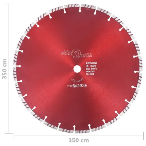 Dijamantni disk za rezanje s turbo segmentima čelični 350 mm - 350 mm/20 mm Cijena