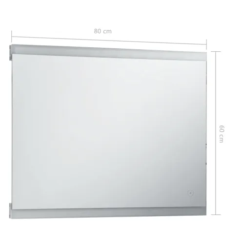 Kupaonsko LED zidno ogledalo sa senzorom na dodir 80 x 60 cm - 80 x 60 cm Cijena
