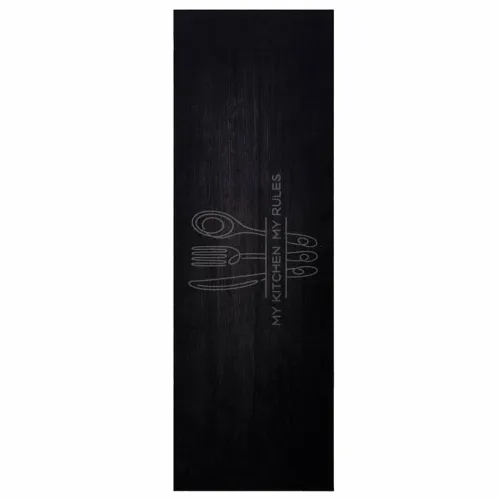 Kuhinjski Tepih Crna 180 x 60 cm 100% poliamid Mogu se prati - Ikone pribora 60 x 180 cm Cijena