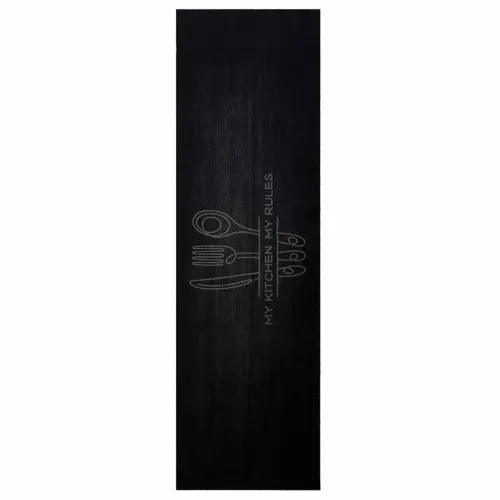 Kuhinjski Tepih Crna 150 x 45 cm 100% poliamid Mogu se prati - Ikone pribora 45 x 150 cm Cijena