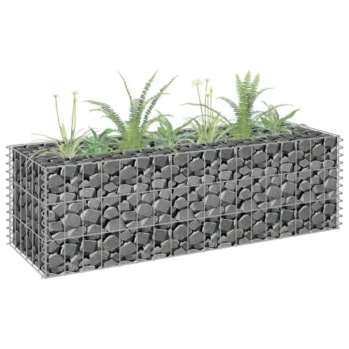 Gabionska sadilica od pocinčanog čelika 90 x 30 x 30 cm - 90 x 30 x 30 cm Cijena