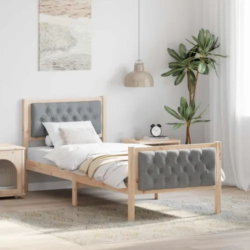 Okvir za krevet Svjetlosiva 75 x 190 cm - Smeđa i svjetlosiva 75 x 190 cm Cijena